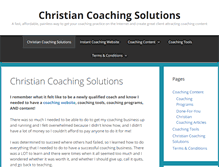 Tablet Screenshot of christiancoachingsolutions.com